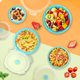 thumbnail image 5 of Juego de 4 recipientes redondos plegables para almacenar alimentos con tapa, cuencos plegables para acampar, lonchera plegable de silicona, fiambrera para restos de comida, loncheras bento, aptos, 5 of 7