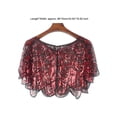 thumbnail image 2 of Raenseen Boléros Vintage à Paillettes pour Femmes, Cardigan à Paillettes pour Robe de Soirée, Cape de Couverture, Noir Rouge, Taille Unique, 2 of 5