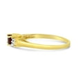 thumbnail image 4 of 14k Yellow Gold Round Garnet And Diamond Ring, 4 of 6