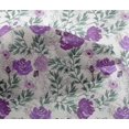 thumbnail image 4 of oneOone Viscose Chiffon Purple Fabric Flower & Leaves Watercolor Quilting Supplies Print Sewing Fabric By The Yard 42 Inch Wide, 4 of 4