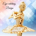 thumbnail image 5 of Matashi 24K Gold Plated Crystal Studded Ballerina Figurine with Arms Crossed, Tabletop Home Decoration, 1 Count, 5 of 5