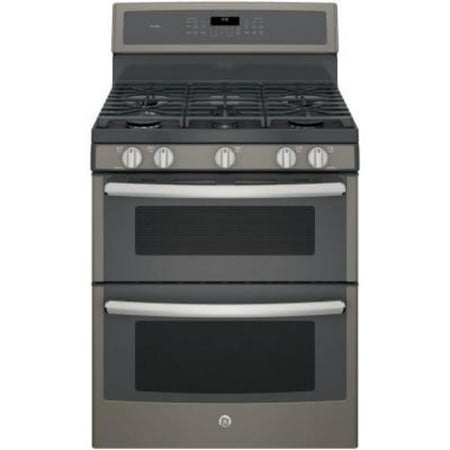 5 Burner Convection Gas Range - PGB960EEJES 30 Freestanding Double Oven Gas Range with 6.8 cu. ft. Total Capacity 5 Burners Convection Self-Clean Grill/Griddle and Star-K Certified in Slate