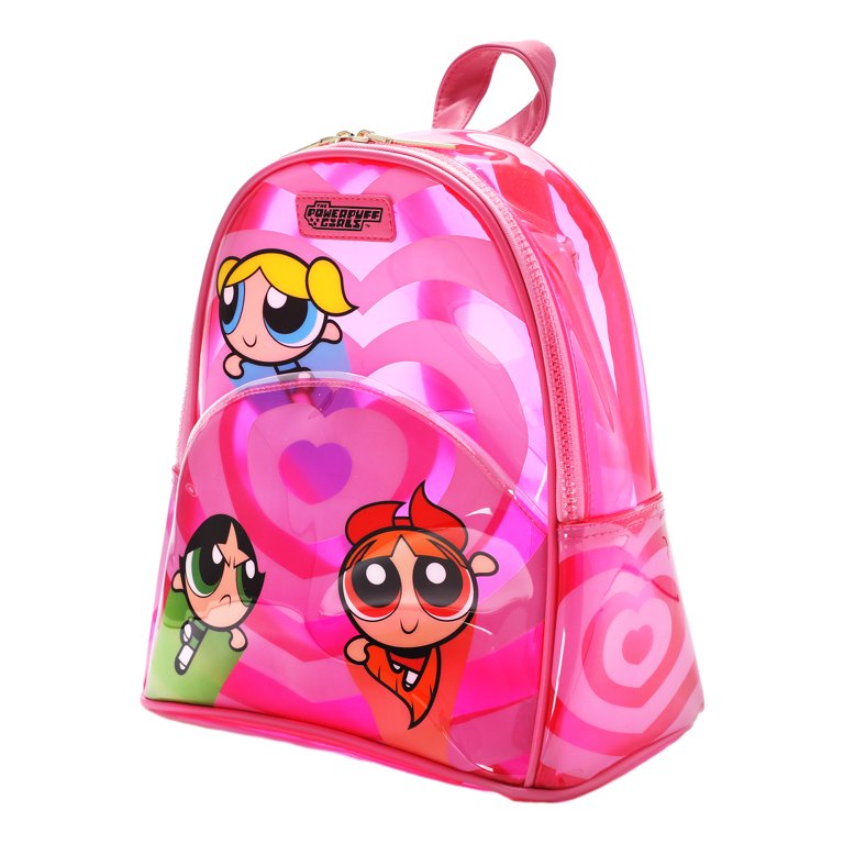 Clear Pink Powerpuff Girls Mini Backpack The Powerpuff Girls Pink Hearts Mini Backpack | Hot Topic main image 4