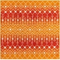 thumbnail image 3 of Unique Loom Tribal Trellis Collection Area Rug - Alaoui (6' Square Orange and Red/Ivory), 3 of 11