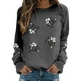 thumbnail image 2 of Spooky Boo Ghost Halloween Sweatshirts for Women 2025 Long Sleeve Crewneck Ghost Graphic Sweatshirt Pullover Tops, 2 of 5