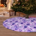 thumbnail image 6 of Yiaed Violet Print Christmas Tree Skirt , Tree SkirtsTree Mat for Christmas Winter Holiday Indoor Decorations-36", 6 of 7