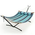 thumbnail image 1 of Costway Hamac Chaise avec Support Sac de Transport Portable Lourd Coussin Bleu, 1 of 10