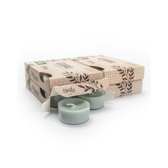 Cedar Ridge Tealight Candles Bulk Pack - 24 Brown Premium Scented Tea Lights - Natural Oils - Shortie's Candle Company