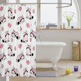 thumbnail image 3 of Manfei Cute Cat Kitten Shower Curtain 72Wx72L, Cartoon Cupcake Bathroom Curtain, Pink White, 3 of 5