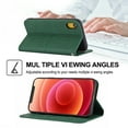thumbnail image 6 of Dteck For iPhone XR 6.1 inch PU Leather Case,Luxury Flip Folio Card Slot Wallet Kickstand Magnetic Closure with Wrist Strap Protective Cover.For iPhone XR,Green, 6 of 9