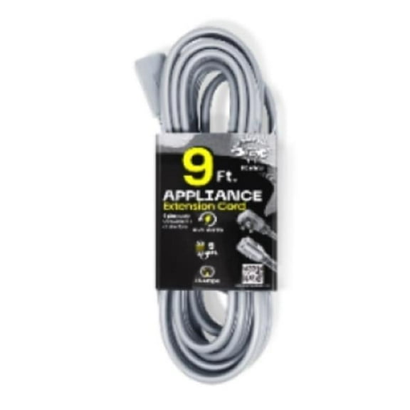 Grip Tight Tools ECA9GY 9 ft. 14-3 SPT Appliance Cord, Gray