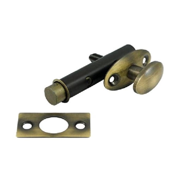 MB175U19 Screen Doors and Cabinet Doors Solid Brass Mortise Bolt for Light Doors, Added privacy and security for light weight door By Deltana