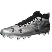 NEW Mens Under Armour UA Spotlight MC Football Cleats Silver/Black Sz 9 M