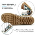thumbnail image 4 of YAZI Womens Comfortable Leather Floral Print Flats Casual Driving Loafers Walking Shoes for Women, 4 of 8