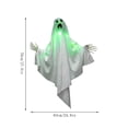 thumbnail image 3 of Light Up Green Ghost Halloween Yard Decoration, Glowing Outdoor Hanging Ghost Prop for Lawn Porch Garden Party, Spooky Holiday Decor for Nighttime Display Indoor Outdoor Scene Setup, 3 of 7