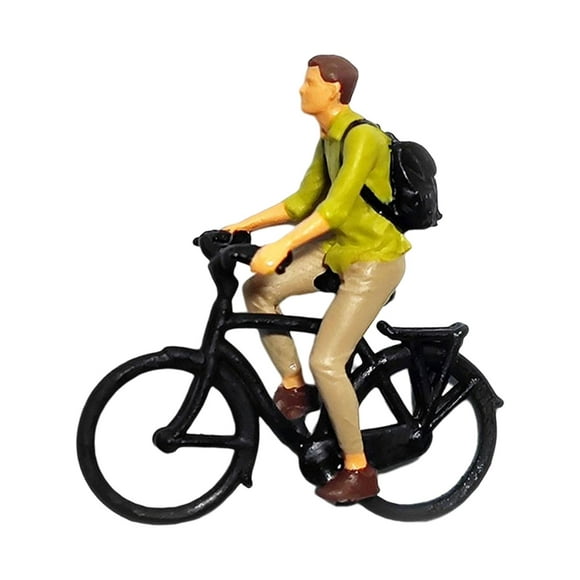 Figurine Cycliste Réaliste à l'Échelle 1/87, Modèle Miniature de Personnes, Ornement, pour