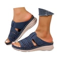 thumbnail image 2 of MKLEKYY Sandalias Flexi para Mujer, Cómodas, Informales, para Playa, Con Plataforma Transpirable y Tacón de Cuña para Caminar A Diario, para Verano, Primavera y Otoño., 2 of 4
