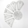thumbnail image 4 of SPRING DIY Sewing Ruler 10pcs DIY Acrylic Patchwork Template Tool Set Sewing Patchwork Ruler Template For Splicing Quilting Dressmaking black line 1, 4 of 8
