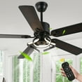 thumbnail image 5 of Bella Depot 52" Modern Black Ceiling Fan 6-Speed Reversible Chandelier With Light and Remote Control, 5 of 12