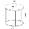thumbnail image 4 of Lainey Round Faux Marble Side End Table Grey, 4 of 4