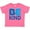 Hot Pink, variant on Be Kind Logo in Blue Boys or Girls Baby T-Shirt