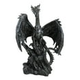 thumbnail image 4 of Large 22" H Quicksilver Cave Stone Behemoth Dragon Perching On Rocks Statue, 4 of 9