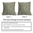 thumbnail image 5 of Olive Green Beige Daisy Floral Pillow Covers 16X16 Inch Vintage Flowers Decorative Pillow Cases Set of 2 Block Print Cotton Linen Throw Pillows Farmhouse Decor For Couch Porch Bed Cushion Outdoor, 5 of 6