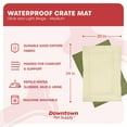thumbnail image 3 of Downtown Pet Supply Dog Crate Mat, Waterproof Pet Bed, Olive/Light Beige, M, 3 of 7