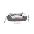 thumbnail image 3 of Washable Bolster Dog Bed, Soft Cotton Filled Pet Sofa Cushion, Non-Slip Calming Cat Bed for Small Medium Dogs Cats, 22.83x16.93in, Gray, 3 of 6