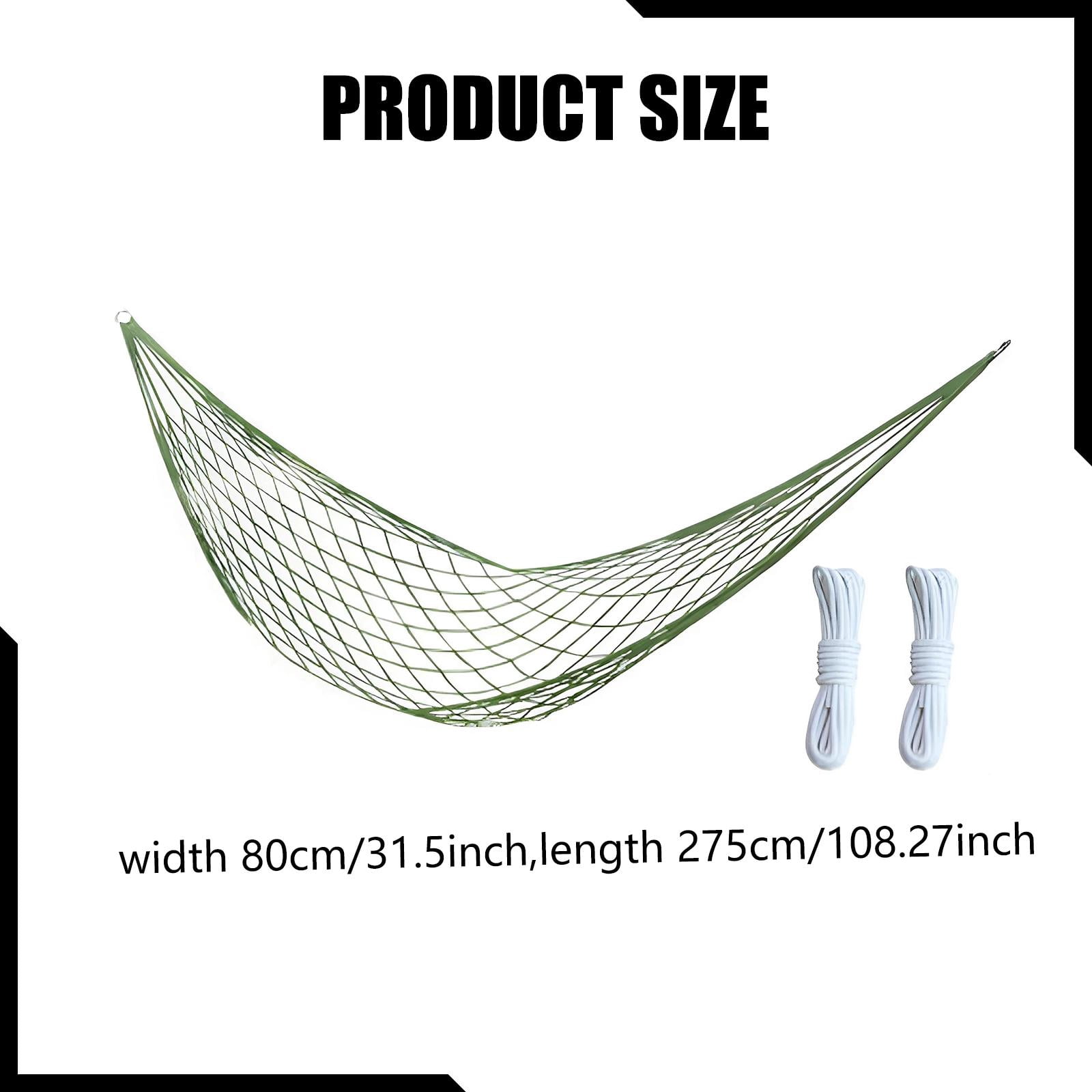 harayaa Mesh Rope Hammock Portable Lightweight Tree Hammock for Beach Yard Traveling A