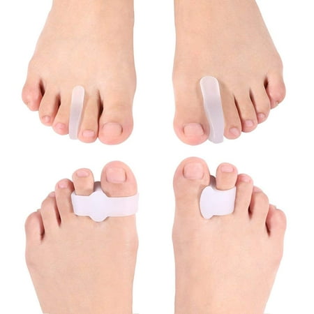 Gel Toe Separators Bunion Corrector Relief Kit, Treat Pain in Hallux Valgus, Hammer toe, Claw toe, Blister, Toe Straighteners Spacers Splint Aid treatment for Men and (Best Way To Treat Blisters On Hands)