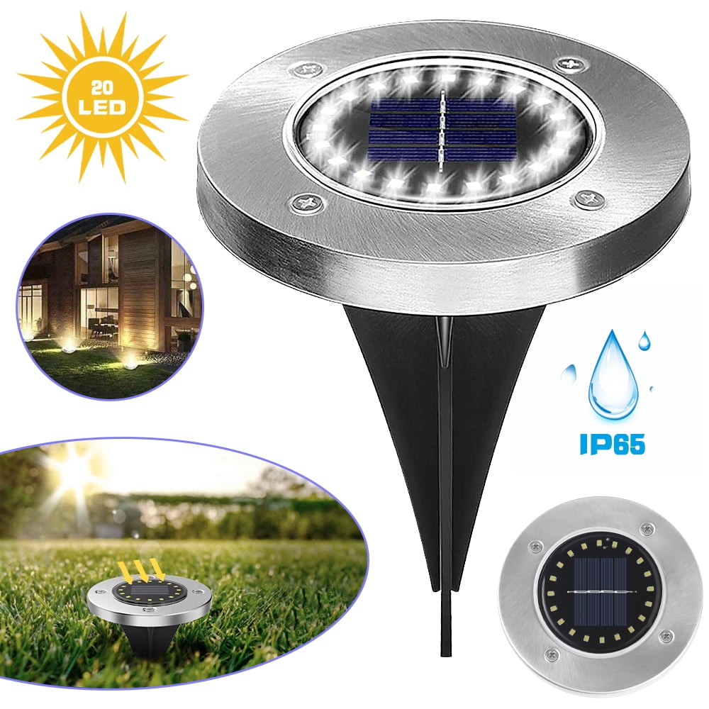 AMERTEER Solar Ground Lights, Waterproof Solar Garden Lights, Outdoor