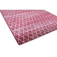 thumbnail image 4 of Handcraft Rugs-Moroccan Trellis/Diamond Pattern Area Rug- Red/White/Gray, 4 of 10