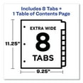 thumbnail image 3 of Customizable TOC Ready Index Multicolor Tab Dividers, Extra Wide Tabs, 8-Tab, 1 to 8, 11 x 9.25, Whi | Bundle of 2, 3 of 7