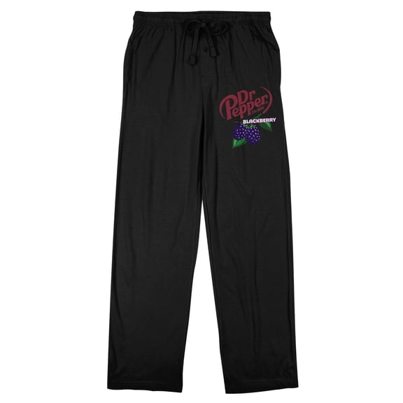 Dr Pepper Blackberry Logo Adult Black Sleep Pajama Pants - 3XL