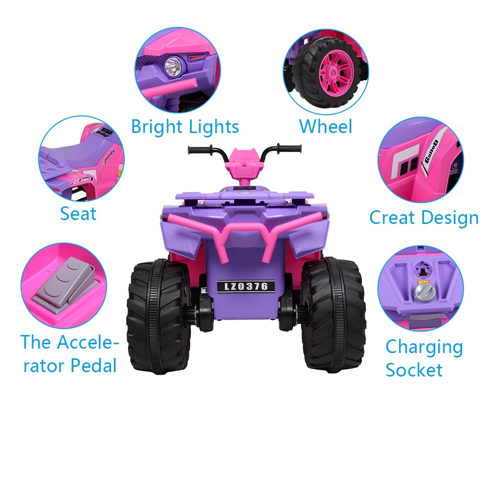 Lowestbest 12V Kids ATV Ride On Car, Electric Toy Cars with Suspension and 4 Wheels, 2 Speeds Lowestbest 12V Kids ATV Ride On Car, Electric Toy Cars with Suspension and 4 Wheels, 2 Speeds