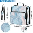 thumbnail image 6 of 3 Ring Zipper Binder with Shoulder Strap Waterproof Trapper Keeper 2 Inch D-Ring 500 Sheets Capacity Pastel Pink Blue Marble, 6 of 8