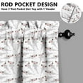 thumbnail image 5 of Kitchen Curtains 24 Inch Short - 3 Panel Set, Shark Whale Dolphin Ocean Theme, Rod Pocket Window Curtain, 100% Polyester for Nautical Farmhouse Kitchen, Easy Wash, 5 of 6