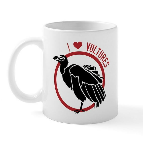 CafePress - Love Vultures Mug - 11 oz Ceramic Mug - Novelty Coffee Tea Cup