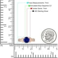 thumbnail image 7 of Vintage Style Sunflower Round Blue Sapphire Cubic Zirconia Rose Tone 925 Sterling Silver, Size 6, 7 of 7