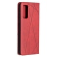 thumbnail image 2 of Galaxy S20 FE 5G Case Wallet, Allytech PU Leather Grid Design Retro bOOK Style Magnetic Clasp Folding Stand Wireless Charging Support Cards Cash Pocket Wallet Cover for Samsung Galalxy S20 FE, Red, 2 of 6