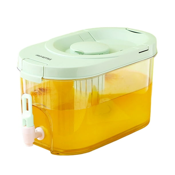 Inteprter Dispensador de bebidas heladas con grifo para preparar tés y jugos. Dispensador de bebidas de 4 l con grifo. Cocina y Comedor D 4L