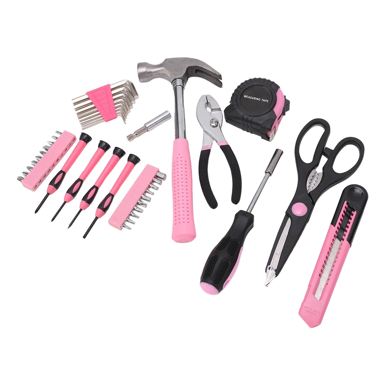 Household Tool Kit, 39 Pcs Household Repair Tool Set Portable High Hardness Easy To Operate  For Dormitory For Girl