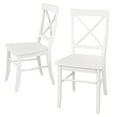 thumbnail image 6 of Simple Living Albury Dining Chairs (Set of 2) Side Chairs White Painted Rubberwood Nautical & Coastal, Traditional, 6 of 7