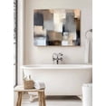 thumbnail image 6 of Grey Brown Abstract Wall Art for Living Room,Canvas Picture Wall Decor for Bathroom Bedroom,Oil Painting Color Blocks Painting Artwork for Office Kitchen Hallway Dining Room Home Decorations 20"x24", 6 of 8