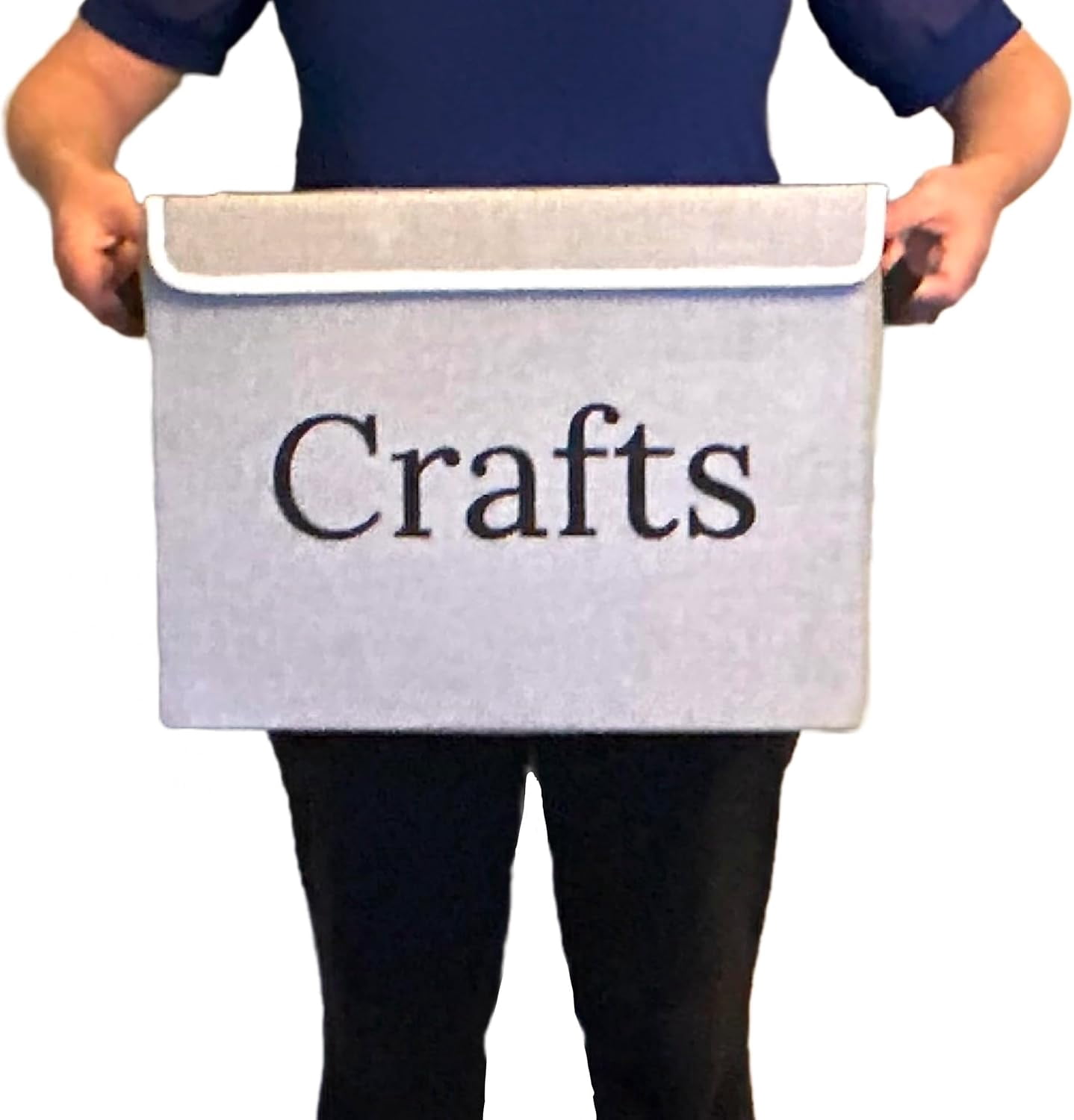 Craft Storage Box to keep your items neat and organized. Large Art bin with lid handles. Stylish space saving design.