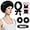 Black, variant on Heatless Curler Set - 5pcs Heatless Curling Rods for Long & Short Hair - No Heat Hair Curler Tool with Sleep Cap, Headband, Hair Clip