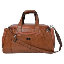 URBANZA Adult 20-Inch Leather Travel Duffel Bag, Brown, 1-Piece
