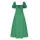 thumbnail image 2 of Gibobby Vestido largo casual de verano para mujer Vestido halter con estampado cómodo y delgado de color sólido dividido estilo francés de verano para mujer(Verde,M), 2 of 4