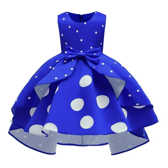 RIJOPUTY Christmas Dress Baby Girl Girls Red Christmas Xmas Dress Toddler Girl Holiday Dress Princess Dress Up Trunk Toddler Boy Outfits 7 Year Old, Blue 3-4 Years